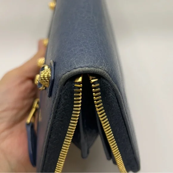 Balenciaga Motocross Giant 12 Continental Wallet in Blue - Picture 10 of 16